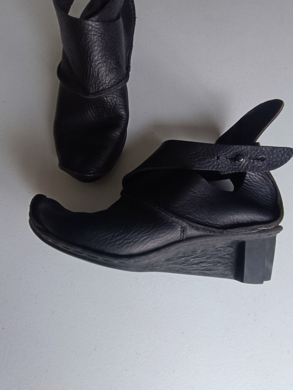 Trippen CHR Black Leather Wrapping Wedge Pumps Avant Garde Size 39 - Picture 8 of 11